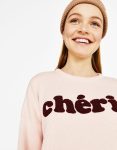 Oversized sweater with slogan