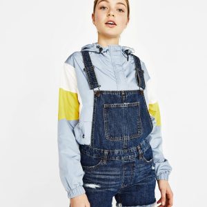 Short denim dungarees