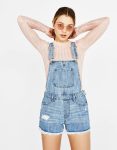 Short denim dungarees