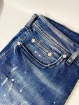 Jeans OiO Strong Blue With Paint & Stones Model 9084